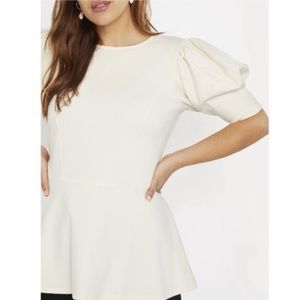 NWOT Size 18 Eloquii Puff Sleeve Top